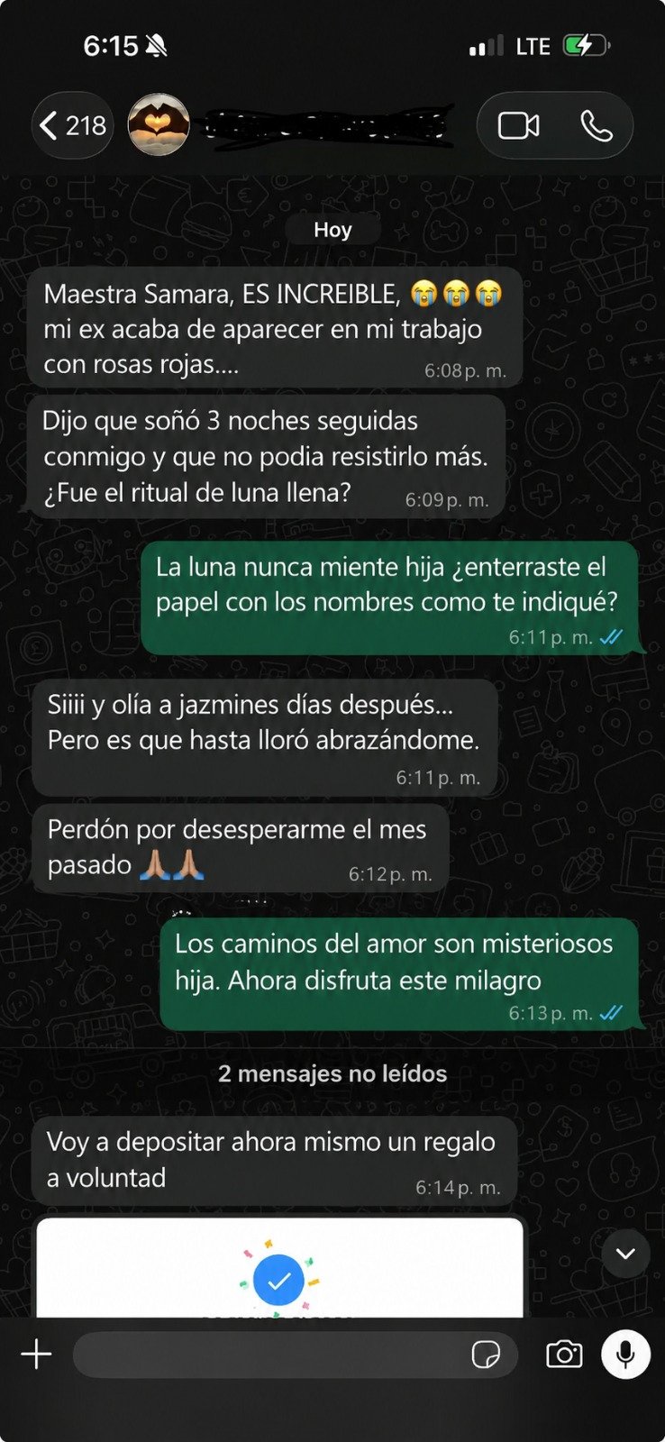 Testimonio de cliente - Maestra Samara